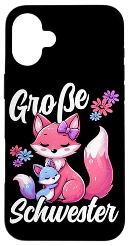 Große Schwester Fuchsliebhaber Älteres Baby Geschwister Hülle für iPhone 16 Plus Große Schwester Fuchsliebhaber Älteres Baby Geschwister Hülle für iPhone 16 Plus von Ältere Schwester in spe Süßer Fuchs Neue Schwester