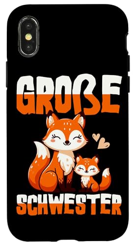Große Schwester Fuchsliebhaber Älteres Baby Geschwister Hülle für iPhone X/XS Große Schwester Fuchsliebhaber Älteres Baby Geschwister Hülle für iPhone X/XS von Ältere Schwester in spe Süßer Fuchs Neue Schwester