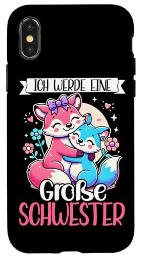 Ich Werde Große Schwester Fuchs Älteres Baby Geschwister Hülle für iPhone X/XS Ich Werde Große Schwester Fuchs Älteres Baby Geschwister Hülle für iPhone X/XS von Ältere Schwester in spe Süßer Fuchs Neue Schwester