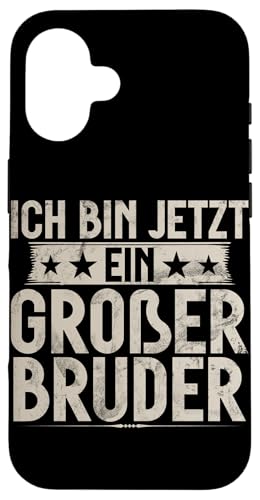 Ich Bin Jetzt Ein Großer Bruder Älteres Baby Geschwister Hülle für iPhone 16 Ich Bin Jetzt Ein Großer Bruder Älteres Baby Geschwister Hülle für iPhone 16 von Älterer Bruder in spe Süßer Neuer Babybruder