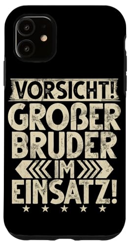 Vorsicht Großer Bruder Im Einsatz Ankündigung Geburt Hülle für iPhone 11 Vorsicht Großer Bruder Im Einsatz Ankündigung Geburt Hülle für iPhone 11 von Älterer Bruder in spe Süßer Neuer Babybruder