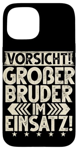 Vorsicht Großer Bruder Im Einsatz Ankündigung Geburt Hülle für iPhone 15 Vorsicht Großer Bruder Im Einsatz Ankündigung Geburt Hülle für iPhone 15 von Älterer Bruder in spe Süßer Neuer Babybruder