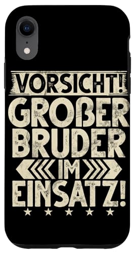 Vorsicht Großer Bruder Im Einsatz Ankündigung Geburt Hülle für iPhone XR Vorsicht Großer Bruder Im Einsatz Ankündigung Geburt Hülle für iPhone XR von Älterer Bruder in spe Süßer Neuer Babybruder