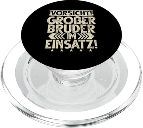 Vorsicht Großer Bruder Im Einsatz Ankündigung Geburt PopSockets PopGrip für MagSafe Vorsicht Großer Bruder Im Einsatz Ankündigung Geburt PopSockets PopGrip für MagSafe von Älterer Bruder in spe Süßer Neuer Babybruder