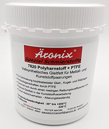 (89€/Kg) 500g Äronix vollsynthetisches siliconfreies Polyharnstoff Spezial Fett + PTFE für 3 D Drucker Scanner Kopierer Achse Lager Gleitfett RC Modellbau Getriebe Kunststoff Teile Zahnrad von Äronix