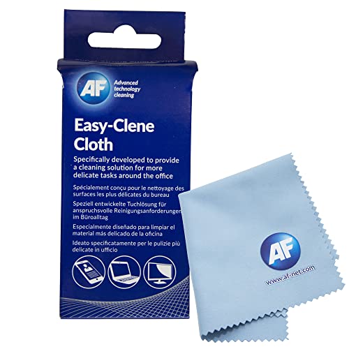 AF Easy-Clene – Premium Microfibre Lens Glasses and Screen Cleaning Cloth - Reusable + Washable. Use with/Without Solution 1x Cloth 17cm x 15cm Blue XMIF001 von AF