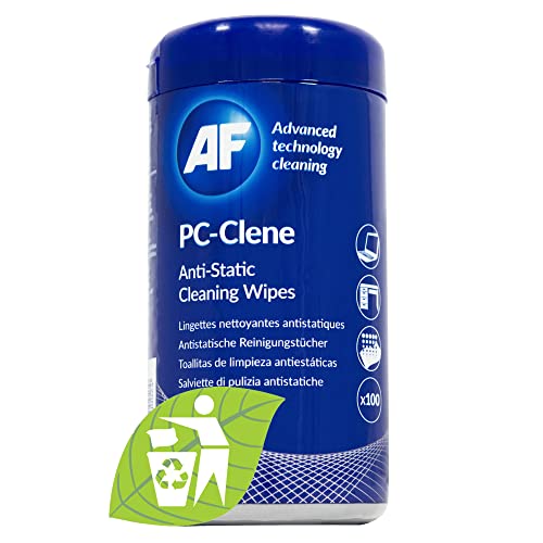 AF PC-Clene Antistatische PC-Reinigungstücher - für PC- und Laptop-Oberflächen, Schreibtisch, Tischtelefon, VR, Headset, Spielekonsole und Controller, Drucker und mehr. PCC100 von AF