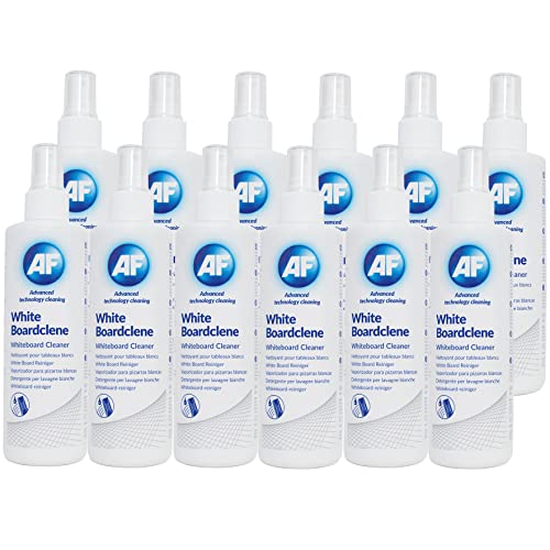 AF White Boardclene; Entfernt Tinte von Whiteboard-Oberflächen; 12 x 250 ml Pumpsprayflasche; von AF