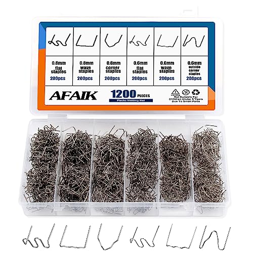 Kunststoff Schweißgerät Edelstahl Hot Staples Heiße Heftklammern 6 Wert 1200 Stück Welder Staple 0.8mm 0.6mm Schweißstäbe Klammern Stossstangen Reparaturset für Autostoßstange Rissreparatur von AFAIK