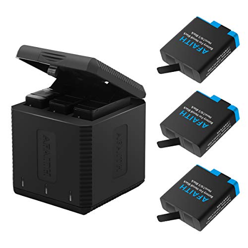 AFAITH Akku Ladegerät für GoPro Hero 5 Hero 6 Hero 7 Black Hero 8 Black Hero 2018, Ersatzakku 3 Stück + 3-Kanal Ladegerät USB + Type C Kabel für GoPro Hero 5 6 7 8 Schwarz Hero 2018 Kamera Camcorder AFAITH Akku Ladegerät für GoPro Hero 5 Hero 6 Hero 7 Black Hero 8 Black Hero 2018, Ersatzakku 3 Stück + 3-Kanal Ladegerät USB + Type C Kabel für GoPro Hero 5 6 7 8 Schwarz Hero 2018 Kamera Camcorder von AFAITH