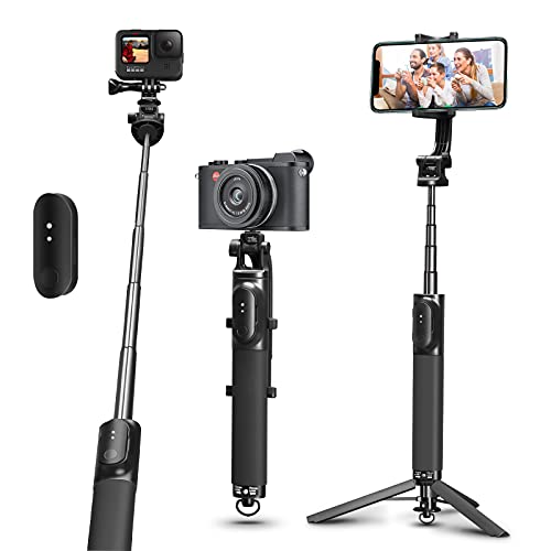 AFAITH Selfie Stick Stativ für Smartphones mit Fernbedienung, 360° Drehung Tragbares Telefon Selfie Stick für iPhone & Android Handys von AFAITH