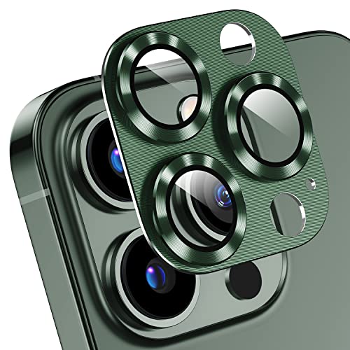 AFARER 2024 Neu [2 Pack] linsenschutz kompatibel mit iPhone 13 Pro/iPhone 13 Pro Max Kameraschutz Kamera Schutzfolie Kamera schutz Metall gehärtet Glas Abdeckung 9H Härtegrad kratzfeste -Grün von AFARER
