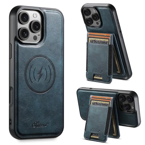 AFARER Handyhülle für iPhone 16 Pro Max Hülle mit Kartenhalter,Kompatibel mit Magsafe Wireless Charging,Ledertasche Leather Wallet case Stoßfest für iPhone 16 Pro Max 6.9",Blau AFARER Handyhülle für iPhone 16 Pro Max Hülle mit Kartenhalter,Kompatibel mit Magsafe Wireless Charging,Ledertasche Leather Wallet case Stoßfest für iPhone 16 Pro Max 6.9",Blau von AFARER