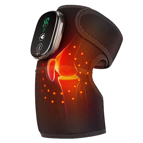 Beheiztes Knie-Massagegerät, kabellos, beheizte Knie-Kette mit Vibration, beheizter Knieschoner für Schulter Ellenbogen Knie, 1 Packung Beheiztes Knie-Massagegerät, kabellos, beheizte Knie-Kette mit Vibration, beheizter Knieschoner für Schulter Ellenbogen Knie, 1 Packung von AFDEAL