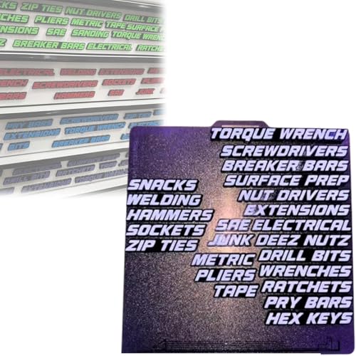 Werkzeugkasten-Schubladenanhänger, 3D-magnetische Werkzeugkasten-Organizer, Etiketten, Mini-wiederverwendbare Werkzeugkasten-Schubladen, Organisationsetiketten, Abzeichen-Aufkleber, leicht zu lesender von AFGQIANG