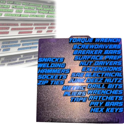 Werkzeugkasten-Schubladenanhänger, 3D-magnetische Werkzeugkasten-Organizer, Etiketten, Mini-wiederverwendbare Werkzeugkasten-Schubladen, Organisationsetiketten, Abzeichen-Aufkleber, leicht zu lesender von AFGQIANG