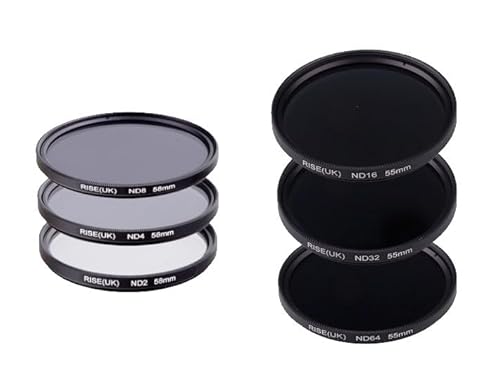 Graufilter für Canon EOS M6, M6 Mark II mit Canon EF-M 11-22 mm f/4-5.6 IS STM Objektiv, 55 mm Durchmesser, ND2 ND4 ND8 ND16 ND32 ND64 Graufilter für Canon EOS M6, M6 Mark II mit Canon EF-M 11-22 mm f/4-5.6 IS STM Objektiv, 55 mm Durchmesser, ND2 ND4 ND8 ND16 ND32 ND64 von AFGRAPHIC