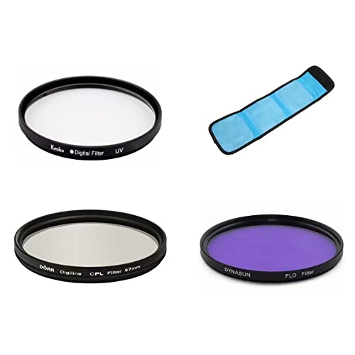 Kamerafilter-Set 3-in-1 UV CPL FLD Filter mit Filtertasche für Nikon Coolpix P1000 Digitalkamera von AFGRAPHIC