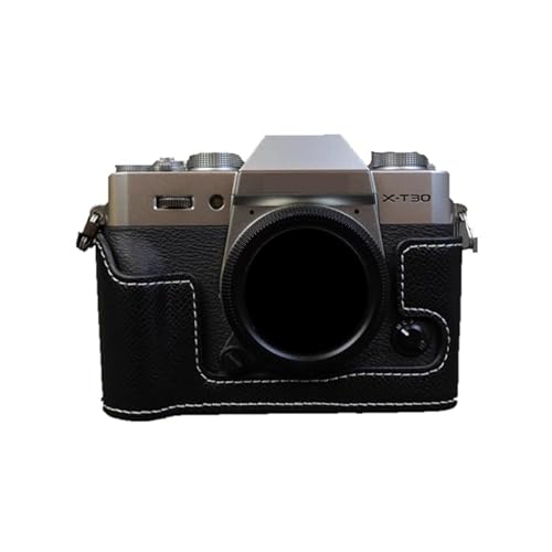 Kameratasche für Fujifilm X-T20 spiegellose Kameratasche, PU-Leder, rutschfest, Halbgehäuse, Schwarz von AFGRAPHIC
