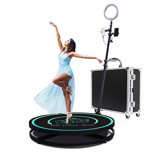 AFGZQ 360-Grad-Fotoautomat Hochzeitsveranstaltung Slow-Motion-Spin-Kamera-Selfie-Plattform Photobooth-Studio-Requisite Video Automatische Drehmaschine (Size : 100CM 39.4in Flight Case) von AFGZQ
