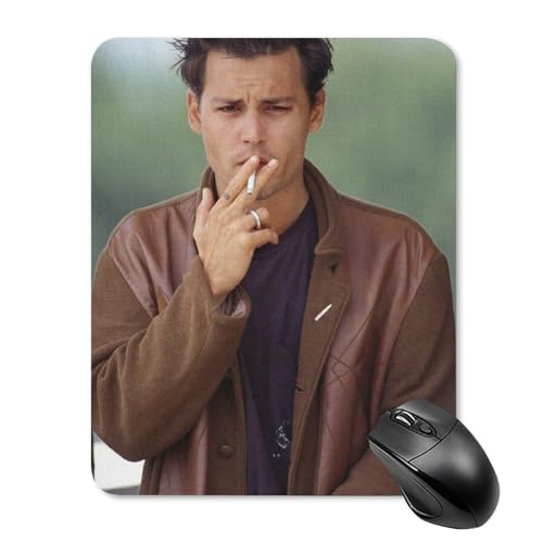 AFLJNYNN Johnny Depp Mauspad mit weichem Griff, praktisch, bequem, essentielle Oberfläche, wasserdicht, hygienischer Arbeitsplatz AFLJNYNN Johnny Depp Mauspad mit weichem Griff, praktisch, bequem, essentielle Oberfläche, wasserdicht, hygienischer Arbeitsplatz von AFLJNYNN