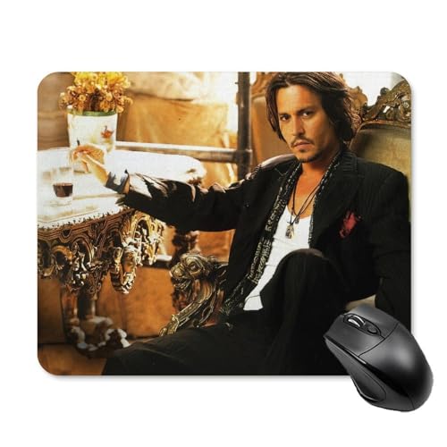 AFLJNYNN Johnny Depp innovatives, schmales und rutschfestes Computer-Mauspad, digitaler Arbeitsplatz, Spieler, rutschfest von AFLJNYNN