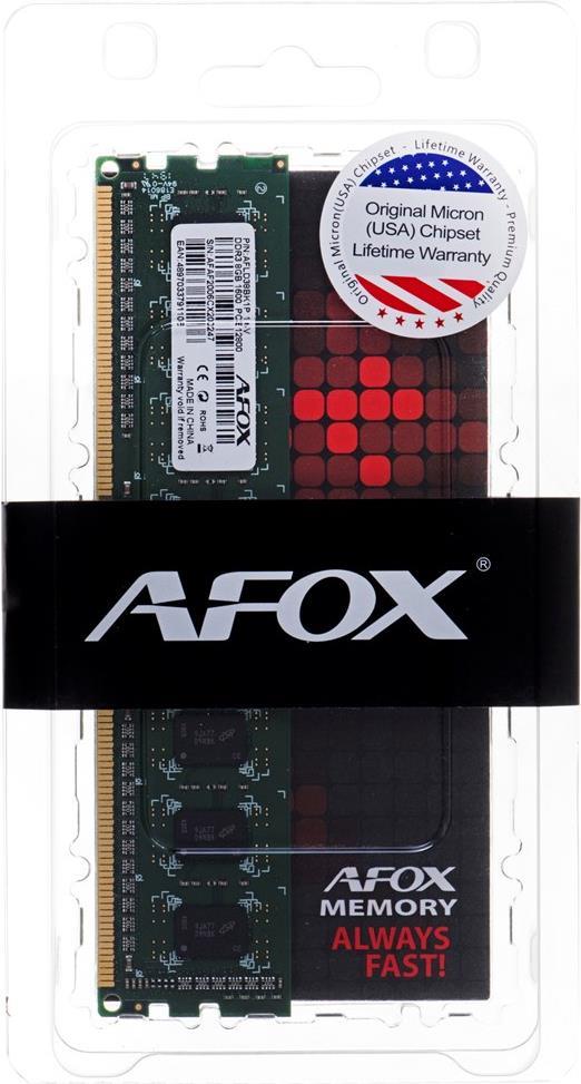 AFOX DDR3 8G 1600 UDIMM Speichermodul 8 GB 1600 MHz LV 1,35V (AFLD38BK1L) von AFOX