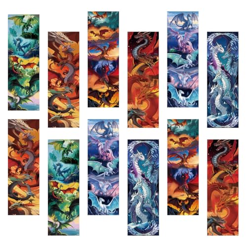AFRITEE Bulk Vintage Drachen-Lesezeichen – Papier-Lesezeichen mit Drachen-Motiv, geeignet für Kinder und Jugendliche, rote coole Drachen, Retro-Lesezeichen, kreative Geschenke für Jungen, Teenager, AFRITEE Bulk Vintage Drachen-Lesezeichen – Papier-Lesezeichen mit Drachen-Motiv, geeignet für Kinder und Jugendliche, rote coole Drachen, Retro-Lesezeichen, kreative Geschenke für Jungen, Teenager, von AFRITEE