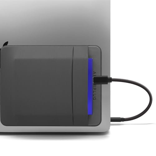 [2 Taschen] Afterplug Externe Festplatten-Reisetasche für Laptop, wiederverwendbarer Aufklebehalter für kabellose Maus/Kopfhörer/Portable Externe HDD/SSD - Seagate, WD, LaCie, SanDisk (Grau) von AFTERPLUG A
