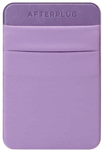 Afterplug 2-Taschen-Klebetasche für Laptops, kompatibel mit tragbaren externen SSDs, Magic Mouse, USB-Kabel und mehr - Lila von Afterplug