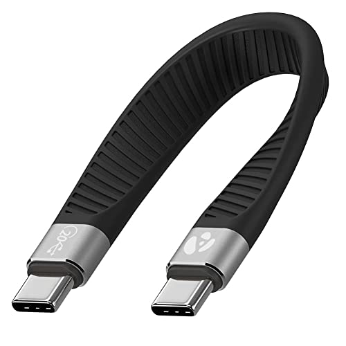 Afterplug kurzes USB-C auf USB C Kabel [0.2 m 6 Zoll], 100 W 5 A PD schnelles Aufladen, 3.1 Gen 2 10 Gbps Daten für MacBook, iPad Pro, Surface, Chromebook, Samsung S20, externe SSD, Power Bank von AFTERPLUG A