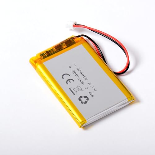 AFTERTECH 654060 2000 mAh 2 Ah 60 x 40 x 6,5 mm Lithium-Polymer-Zelle Lipo 3,7 V 3,7 V Wiederaufladbar mit BMS und Stecker JST PHR 02 M4B1 AFTERTECH 654060 2000 mAh 2 Ah 60 x 40 x 6,5 mm Lithium-Polymer-Zelle Lipo 3,7 V 3,7 V Wiederaufladbar mit BMS und Stecker JST PHR 02 M4B1 von AFTERTECH