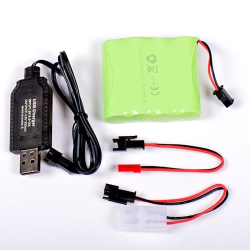 AFTERTECH Akku NI-MH 4,8 V 2400 mAh 58 x 52 x 15 mm mit USB-Ladekabel und Stecker SM 2P Ket JST E3E2 AFTERTECH Akku NI-MH 4,8 V 2400 mAh 58 x 52 x 15 mm mit USB-Ladekabel und Stecker SM 2P Ket JST E3E2 von AFTERTECH