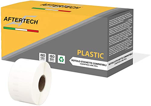 Aftertech 1 x 11356P 41 x 89 mm Rolle Etiketten aus Kunststoff, wasserdicht, kompatibel mit 300 Etiketten/Rolle = 300 Gesamt) für Dymo LabelWriter 1 x 11356PLA von AFTERTECH