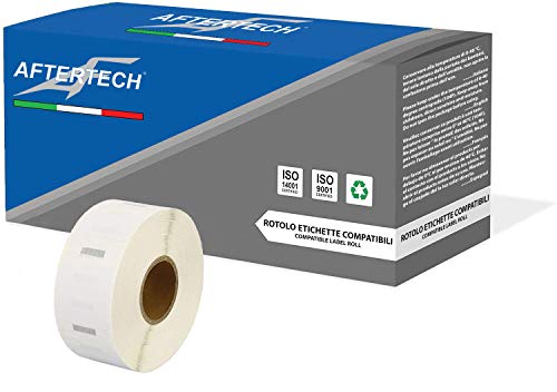 Aftertech 1 x 2525 x 25 mm Rolle mit kompatiblen Klebeetiketten (750 Etiketten/Rolle = 750 insgesamt) für Dymo LabelWriter Seiko SLP Etikettiermaschinen S0929120 1x2525 von AFTERTECH