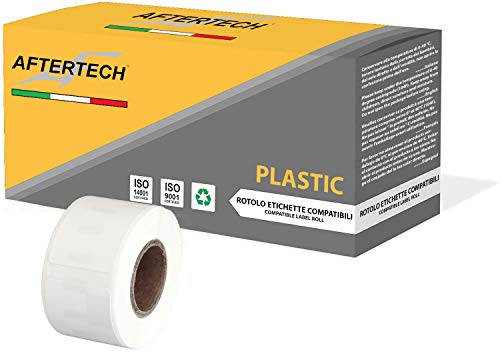 Aftertech 1 x 99010P 28 x 89 mm Rolle Etiketten aus Kunststoff, wasserdicht, kompatibel mit 130 Etiketten/Rolle = 130 Gesamt) für Dymo LabelWriter 1 x 99010PLA von AFTERTECH