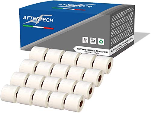 Aftertech 20 x 99014, 54 x 101 mm, kompatible Klebeetiketten (220 Etiketten/Rolle = 4400 insgesamt) für Dymo LabelWriter Seiko SLP Etikettiermaschinen S0722435 20x99014 von AFTERTECH