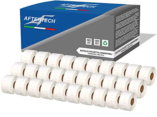 Aftertech 30 x 99012 36 x 89 mm kompatible Klebeetiketten (260 Etiketten/Rolle = 7800 insgesamt) für Dymo LabelWriter Seiko SLP Drucker S0722400 30x99012 von AFTERTECH