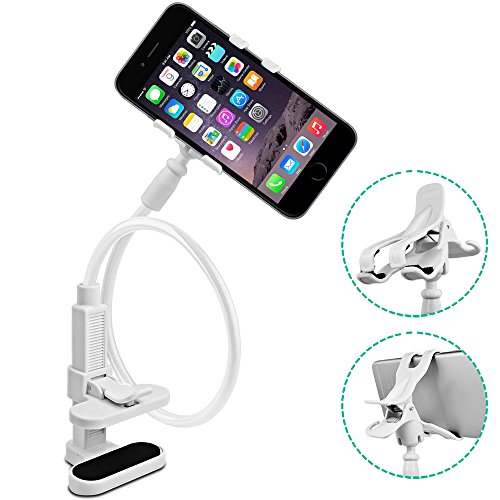 AFUNTA Handy Flexible Arm Halter Ständer, Faule Halterung für iPhone 6, 6 Plus, 5, GPS PDA HTC Nokia Samsung LG BlackBerry - White von AFUNTA