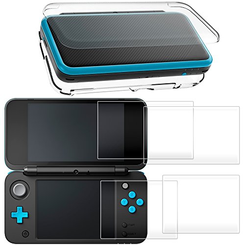 AFUNTA Hard Case für NEU Nintendo 2DS XL mit 2 Packs Displayschutzfolie, Anti-Scratch Crystal Clear Case, mit 4 Stück gehärtetem Glas Schutzfolien für Top und Bottom Screen AFUNTA Hard Case für NEU Nintendo 2DS XL mit 2 Packs Displayschutzfolie, Anti-Scratch Crystal Clear Case, mit 4 Stück gehärtetem Glas Schutzfolien für Top und Bottom Screen von AFUNTA