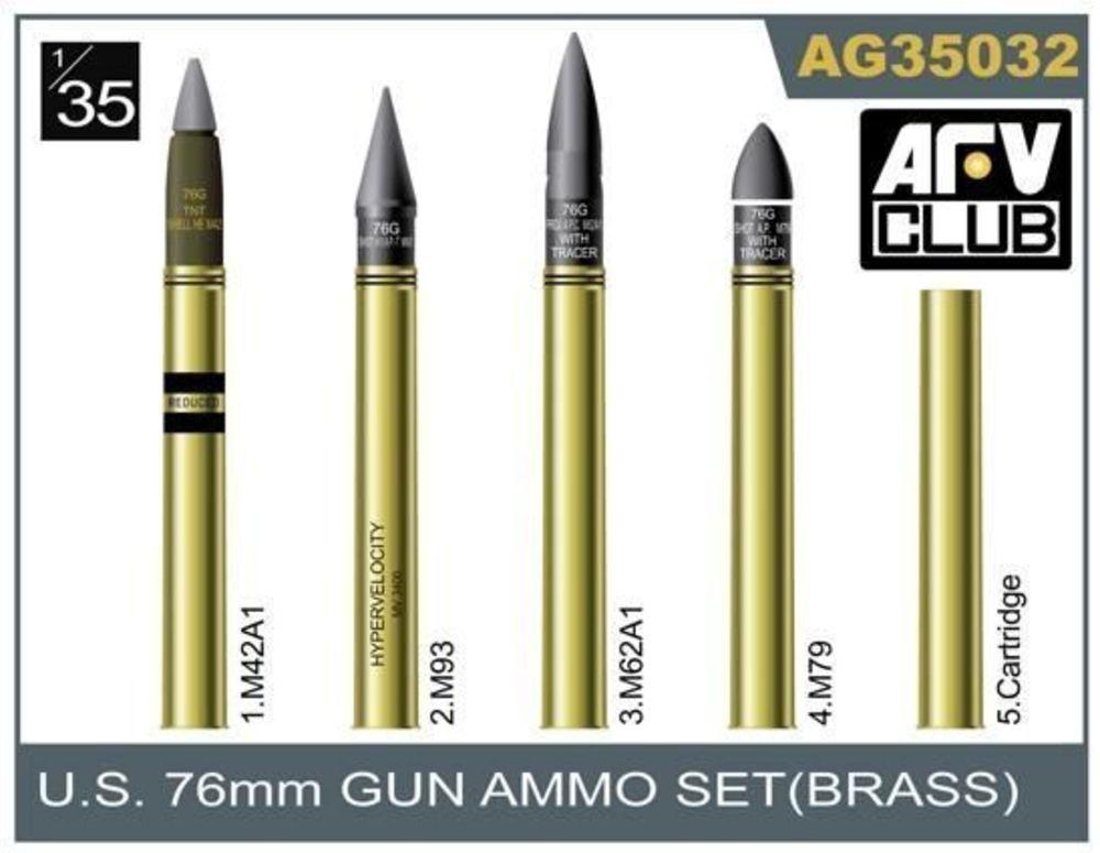 76mm gun ammo brass set von AFV-Club