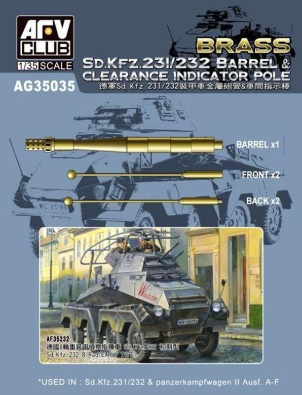 SD.KFZ 231/232 Barrel&Clearance Ind.POLE von AFV-Club