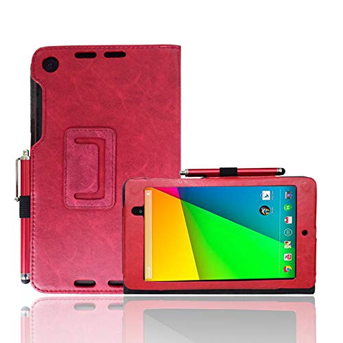 AFesar Schutzhülle für Google Nexus 7 2013 FHD 2. Generation, hochwertiges dünnes Kunstleder, Flip-Ständer, Magnetverschluss, für Asus K009 Google Nexus 7 (rot) von AFesar