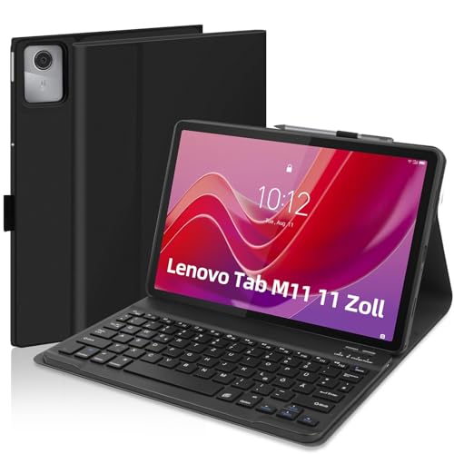 AGARELE Tastatur Hülle für mit Lenovo Tab M11 11 Zoll 2024, [QWERTZ] Deutsch Tastatur für Lenovo Tab M11 Hülle Mit Tastatur,Bluetooth Tastaturen für Lenovo Tab M11 Tastatur mit Stifthalter, Schwarz von AGARELE
