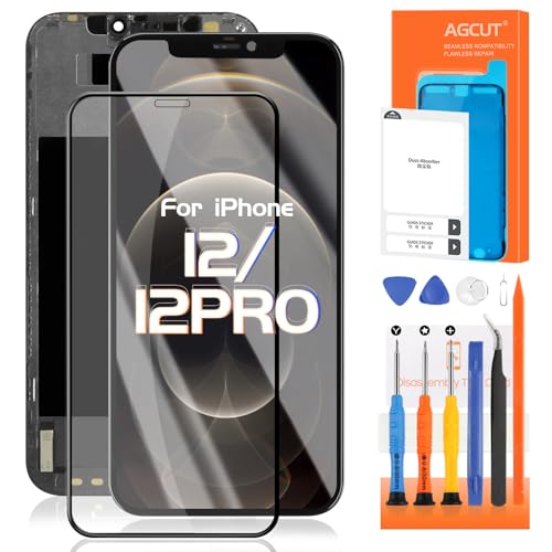 6,1 Zoll LCD Display für iPhone 12 LCD Bildschirm für iPhone 12 Pro Display A2403, A2172, A2402, A2404 Touchscreen Digitizer Assembly mit Reparaturwerkzeugen, Incell von AGCUT