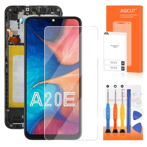 AGCUT 5,8 Zoll LCD Display für Samsung Galaxy A20e LCD Bildschirm für Galaxy A20e SM-A202F SM-A202K LCD Touchscreen Digitizer Assembly mit Reparatur Werkzeuge, Schwarz mit Rahmen, Incell AGCUT 5,8 Zoll LCD Display für Samsung Galaxy A20e LCD Bildschirm für Galaxy A20e SM-A202F SM-A202K LCD Touchscreen Digitizer Assembly mit Reparatur Werkzeuge, Schwarz mit Rahmen, Incell von AGCUT