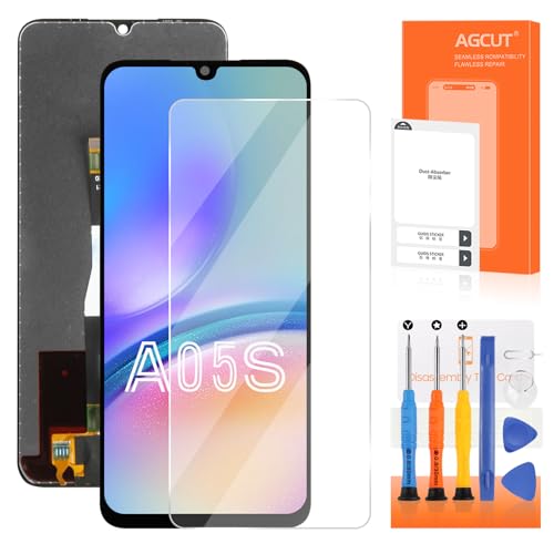 AGCUT 6,7 Zoll TFT Bildschirm für Samsung Galaxy A05S LCD Display für Samsung A05s SM-A057F, SM-A057F/DS, SM-A057M Display Digitizer Ersatz Assembly + Reparatur-Set (Schwarz) von AGCUT