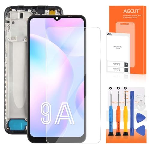 AGCUT LCD Bildschirm für Xiaomi Redmi 9A / 9C / 10A LCD Display M2006C3LG M2006C3MG 220233L2C LCD Touchscreen Digitizer Assembly mit Reparatur Werkzeuge, Schwarz mit Rahmen AGCUT LCD Bildschirm für Xiaomi Redmi 9A / 9C / 10A LCD Display M2006C3LG M2006C3MG 220233L2C LCD Touchscreen Digitizer Assembly mit Reparatur Werkzeuge, Schwarz mit Rahmen von AGCUT