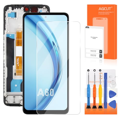 für Oppo A60 LCD Display für Oppo A60 CPH2631 LCD Bildschirm für Oppo A60 Touchscreen Digitizer Assembly mit Rahmen Reparatur-Set (Schwarz, 6,67 Zoll) von AGCUT