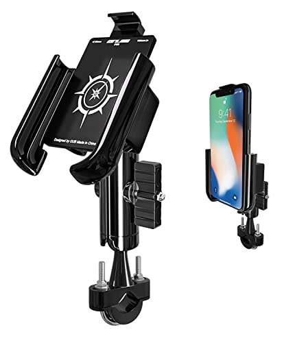 AGEofDMS Metall Handyhalterung Motorrad, Fahrrad Handy Halterung Lenker, Anti-Dieb 360 Drehung für iPhone 14 Pro, Samsung, Huawei und 4,7-7,1 Zoll Smartphone AGEofDMS Metall Handyhalterung Motorrad, Fahrrad Handy Halterung Lenker, Anti-Dieb 360 Drehung für iPhone 14 Pro, Samsung, Huawei und 4,7-7,1 Zoll Smartphone von AGEofDMS